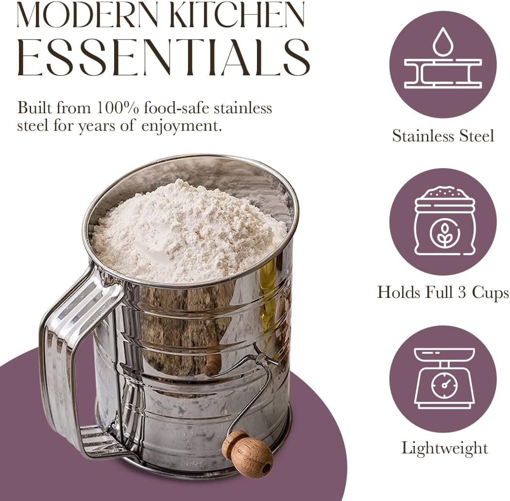 3 Cup Flour Sifter - Dinner Ideas Collective