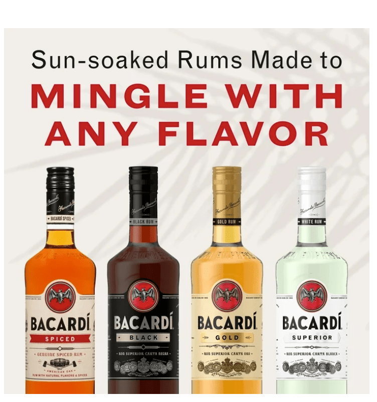 Bacardi Superior White Rum – Premium Caribbean Rum, 750ml - Dinner Ideas Collective