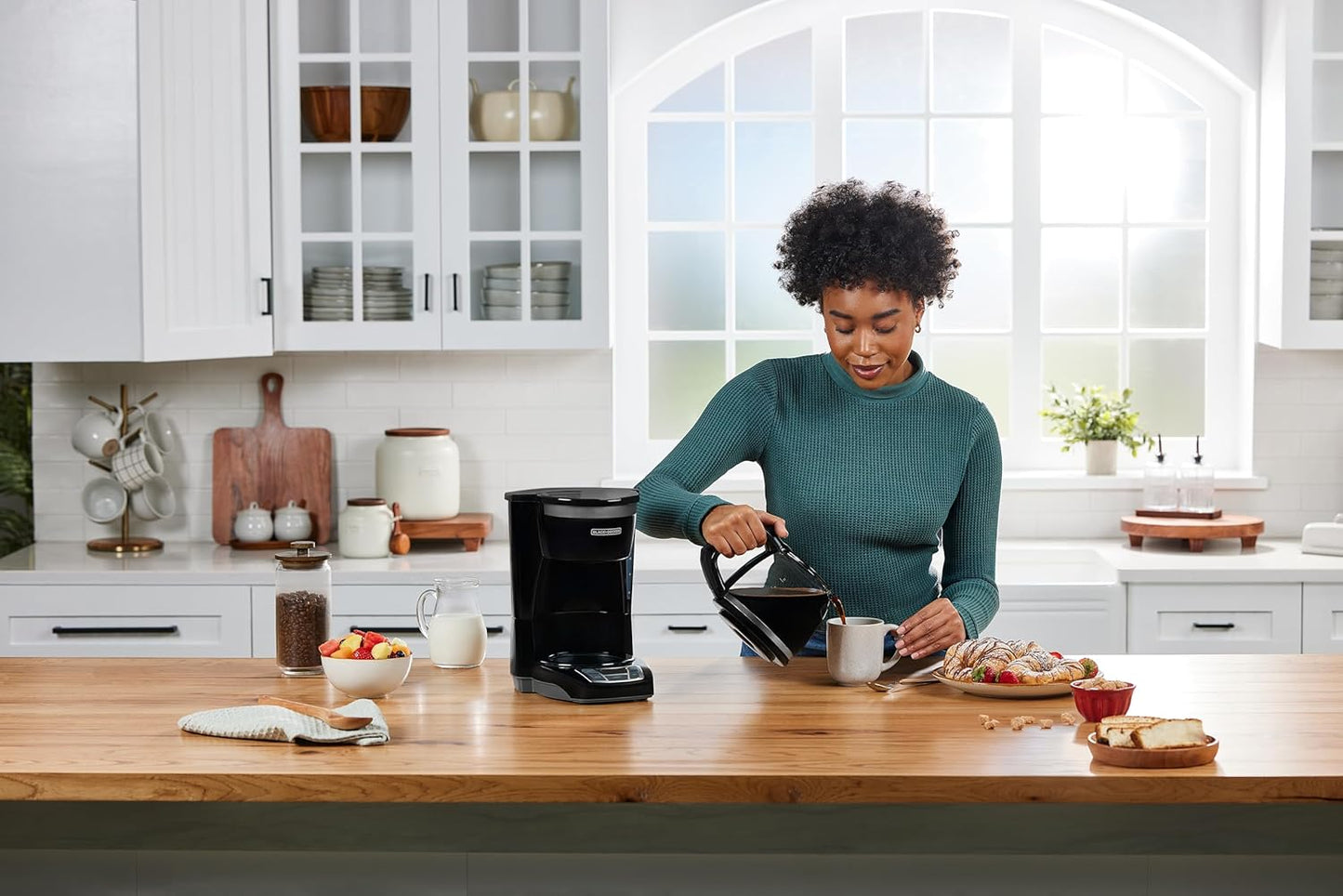 BLACK+DECKER 12 - Cup Digital Coffee Maker, Programmable, Washable Basket Filter, Sneak - A - Cup, Auto Brew, Water Window, Keep Hot Plate, Black - Dinner Ideas Collective