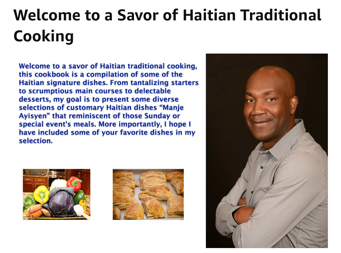Welcome to the flavor and soul of traditional Haitian food.
Dinner Ideas for the Haitian Cook gives you everything you need to create authentic, home-style Haitian meals. And soon, our handcrafted Haitian spice blend will take those recipes even further—bringing depth, heat, and that unmistakable taste of home. Perfect together, our cookbook and spice blend make cooking real Haitian food easier and more flavorful than ever.