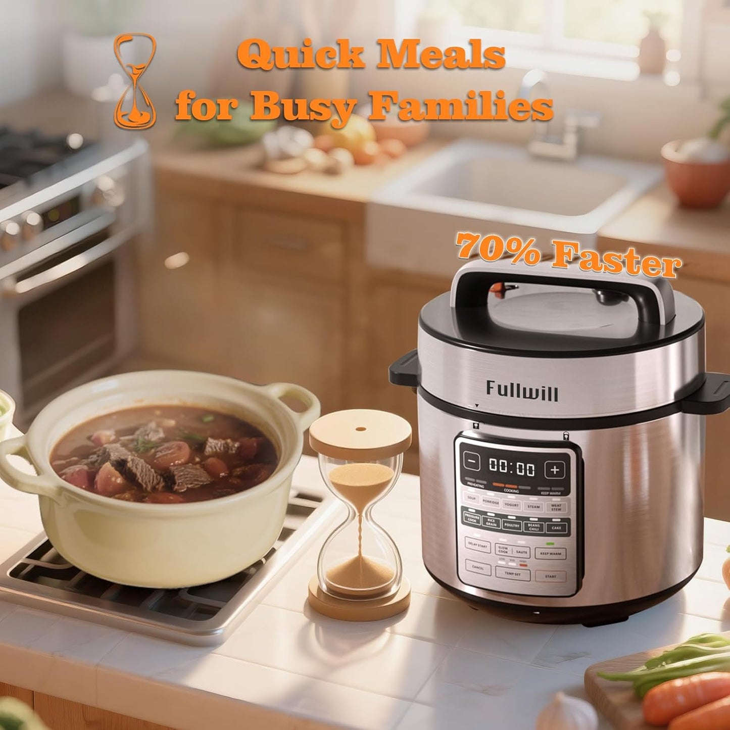Fullwill Electric Pressure Cooker 6QT Dual Pots, 12 in 1 MultiFunction Cooker - Dinner Ideas Collective