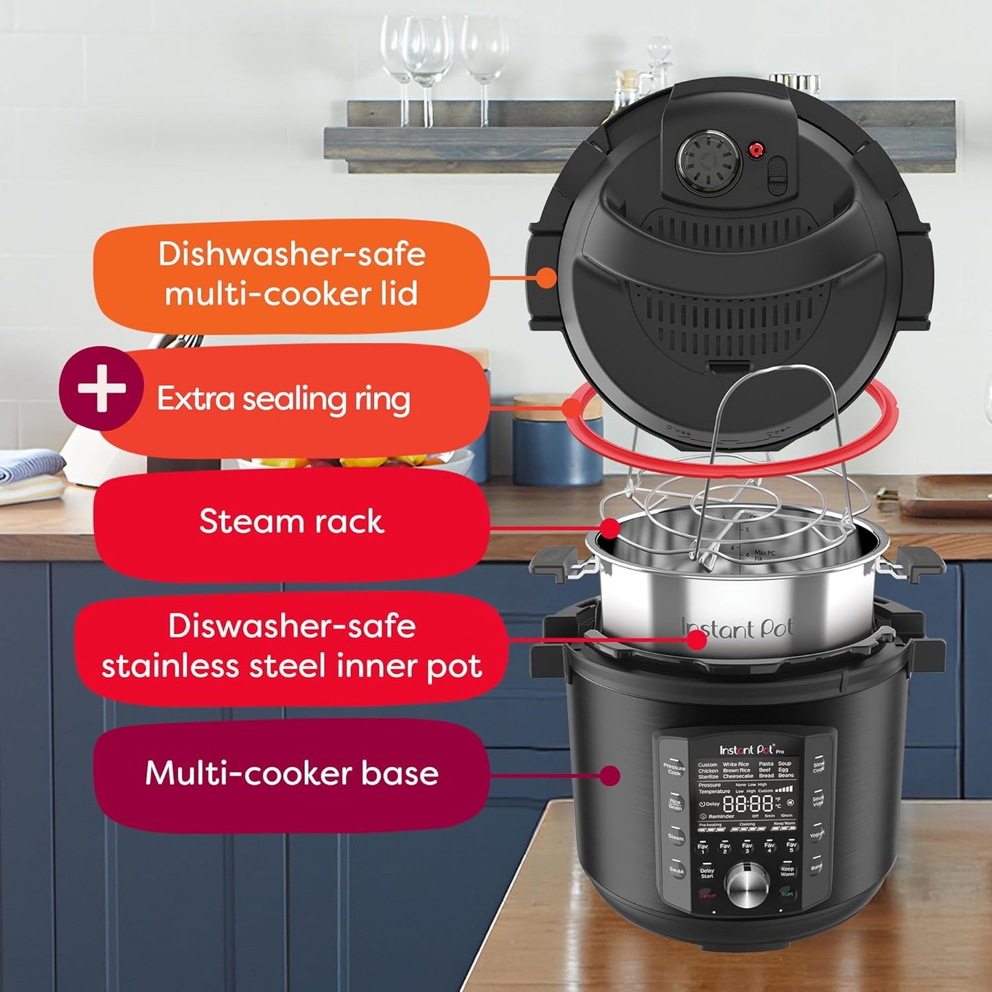 Instant Pot Pro (8 QT) 10 - in - 1 Pressure Cooker - Dinner Ideas Collective