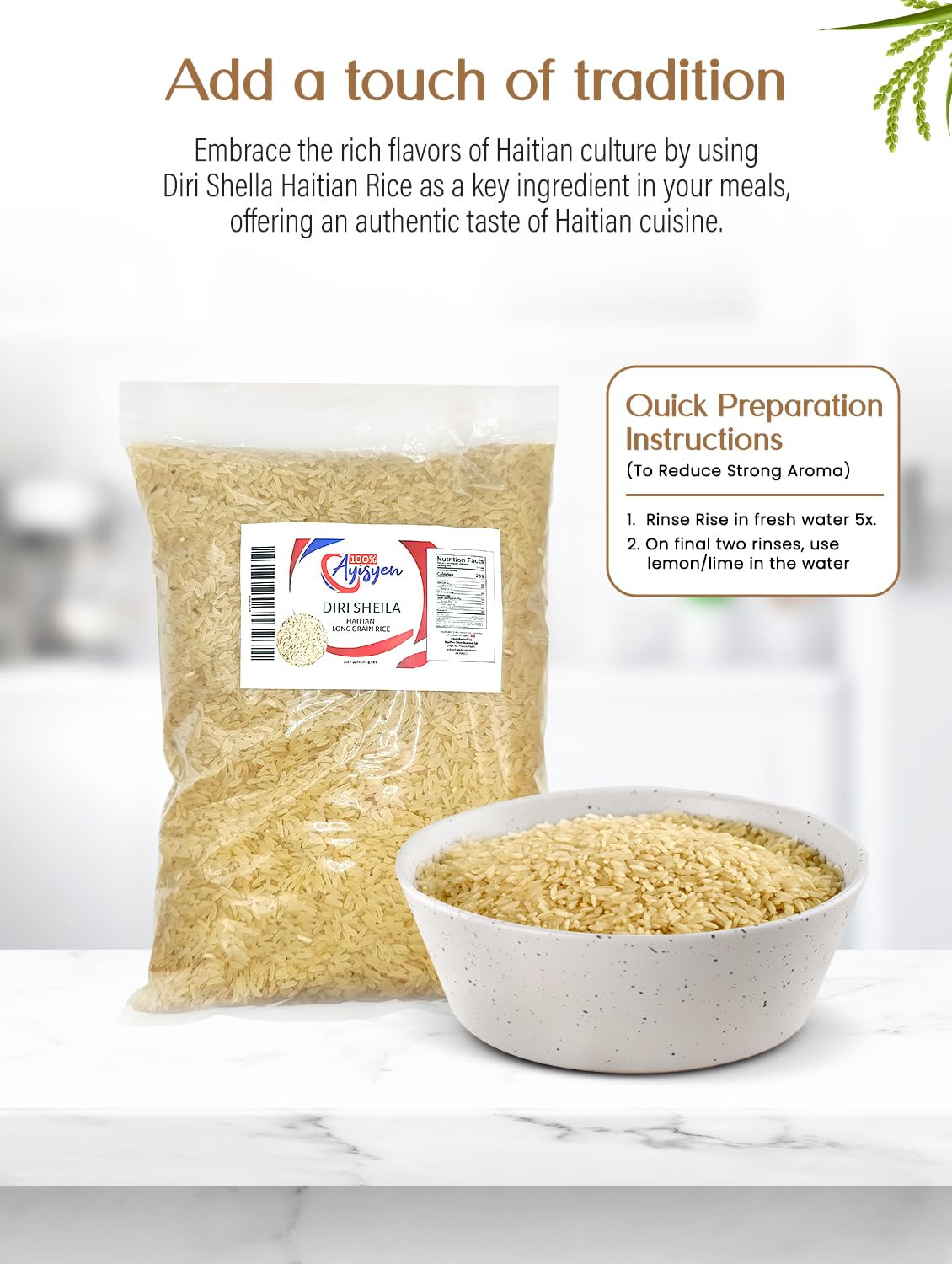 Riz Shella - Diri Shella - Rice Shella - 100% Ayisyen - Dinner Ideas Collective