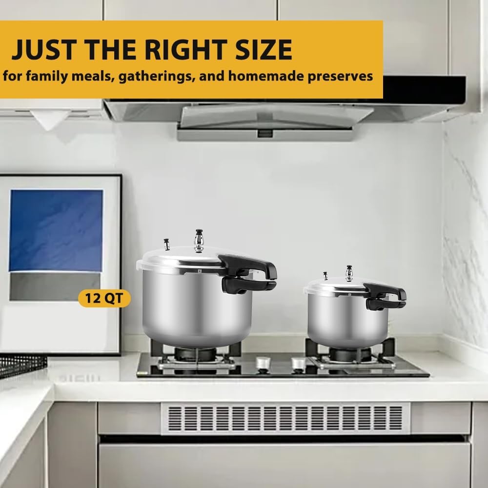 12 Quart Aluminum Pressure Canner w/Canning Rack & Easy Lock Lid - Dinner Ideas Collective