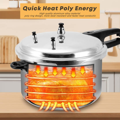 12 Quart Aluminum Pressure Canner w/Canning Rack & Easy Lock Lid - Dinner Ideas Collective