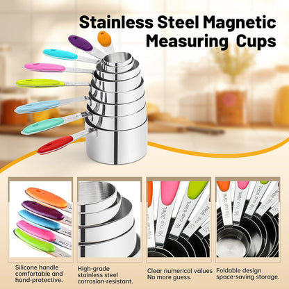 17 - Piece Measuring Cups and Spoons Set - Dinner Ideas Collective