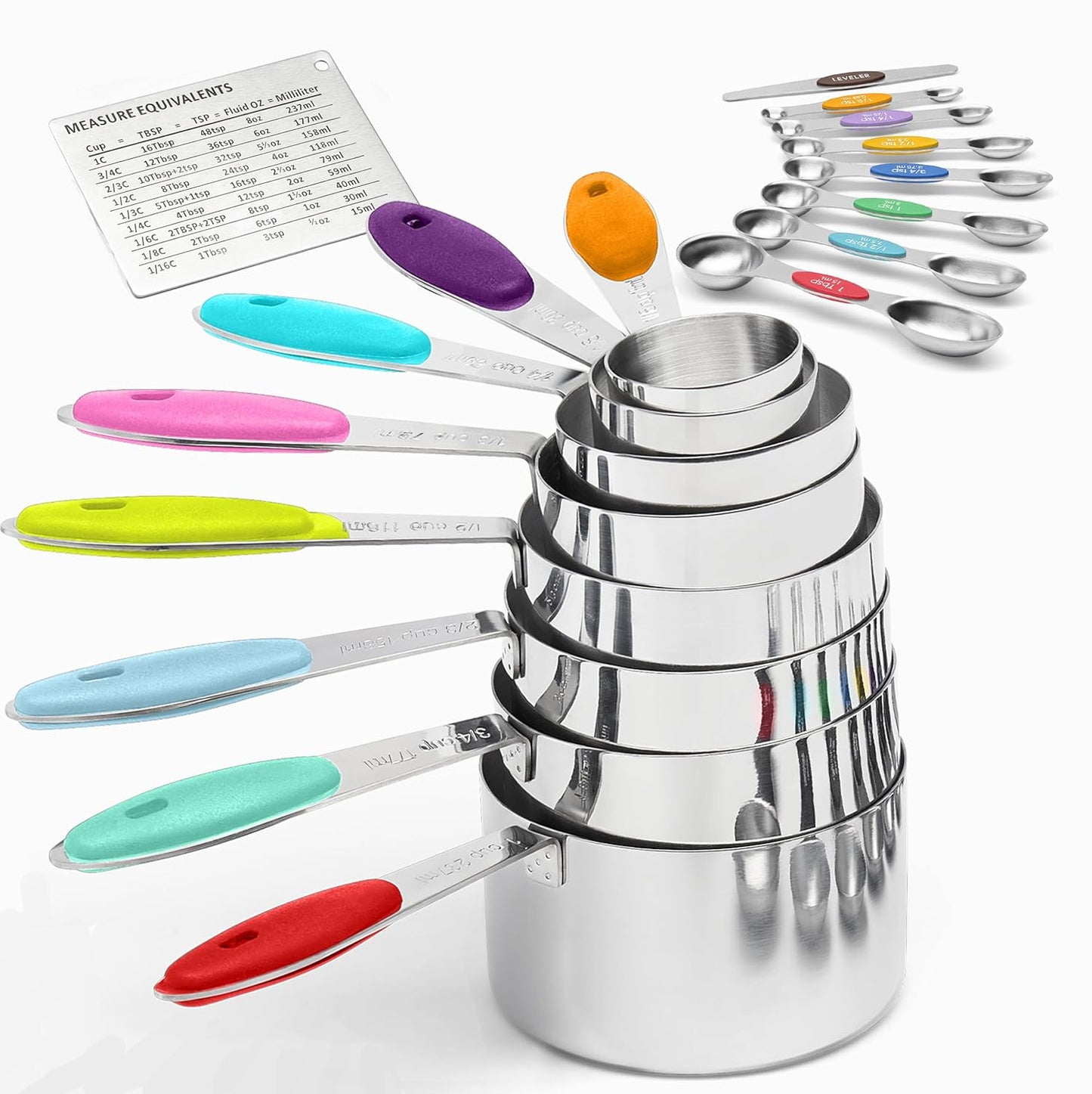 17 - Piece Measuring Cups and Spoons Set - Dinner Ideas Collective
