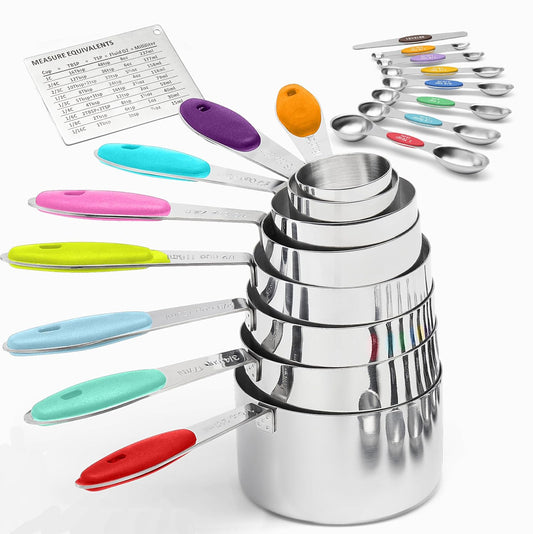 17 - Piece Measuring Cups and Spoons Set - Dinner Ideas Collective