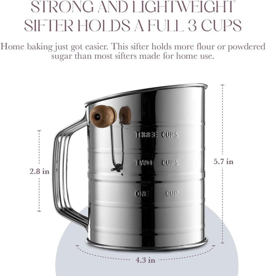 3 Cup Flour Sifter - Dinner Ideas Collective