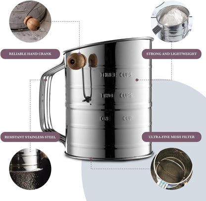 3 Cup Flour Sifter - Dinner Ideas Collective