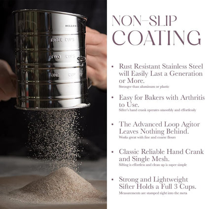3 Cup Flour Sifter - Dinner Ideas Collective