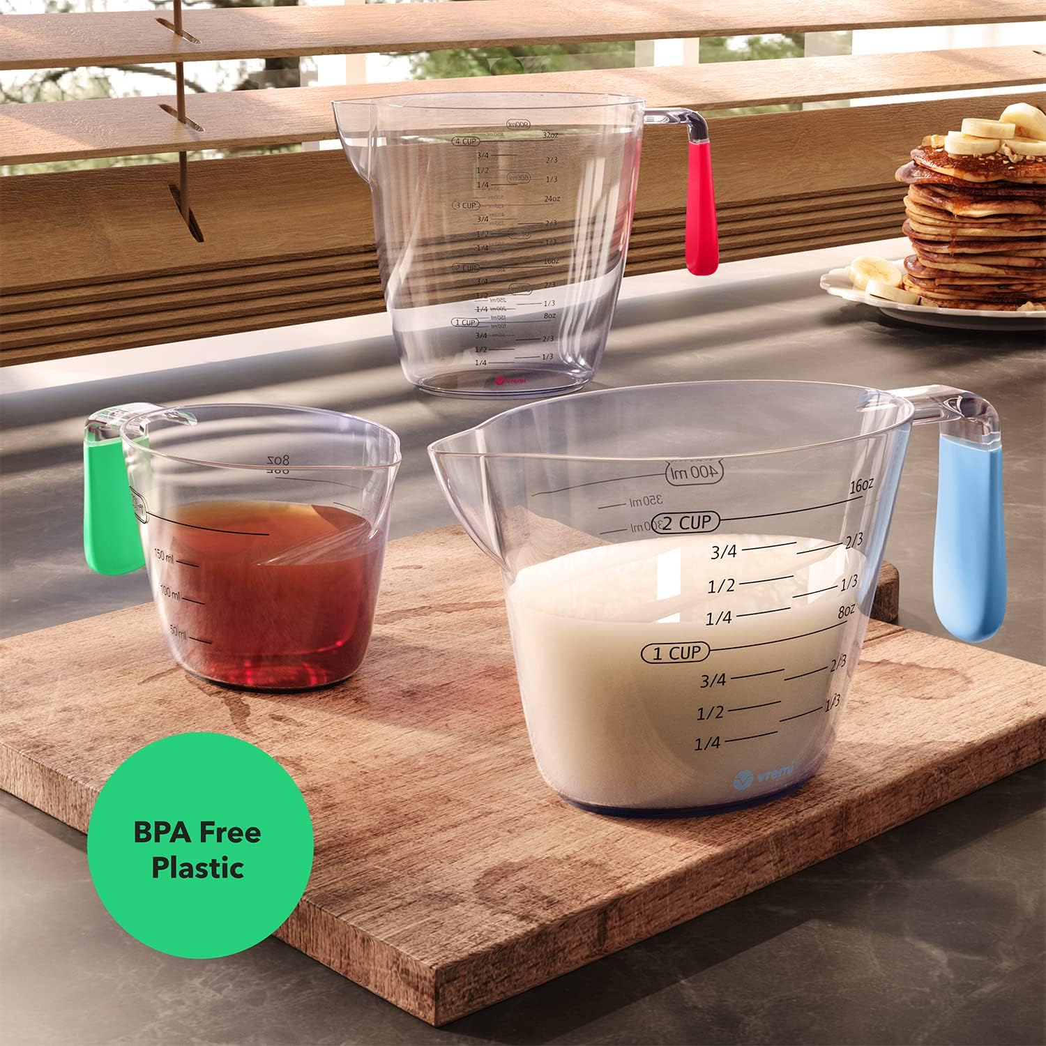 3 - Piece Liquid Measuring Cups - Haitian Cooking Essential - Dinner Ideas Collective