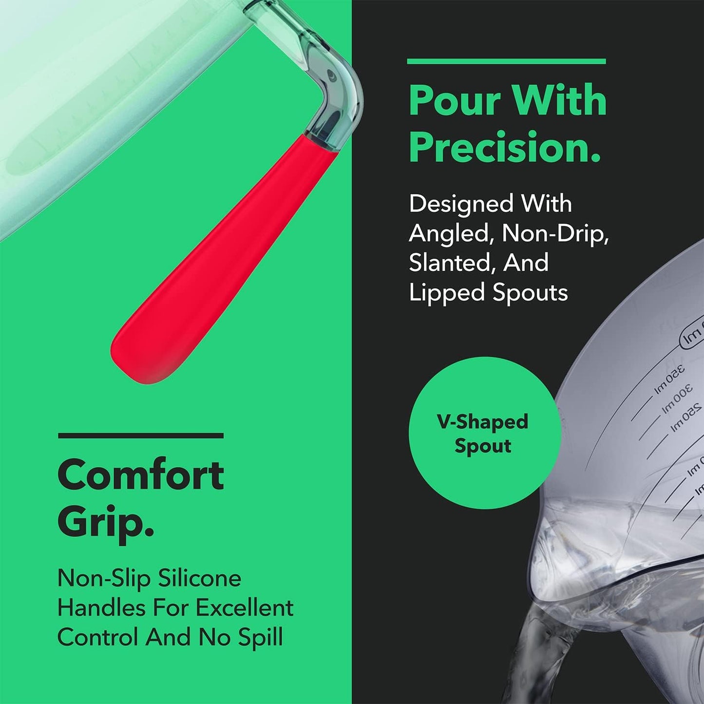 3 - Piece Liquid Measuring Cups - Haitian Cooking Essential - Dinner Ideas Collective