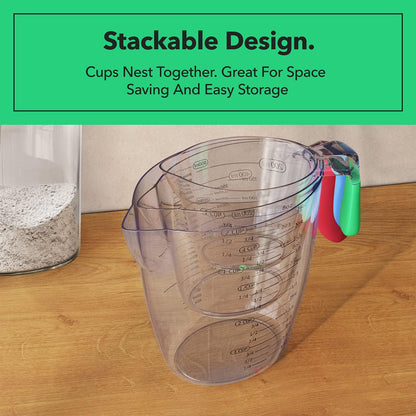 3 - Piece Liquid Measuring Cups - Haitian Cooking Essential - Dinner Ideas Collective