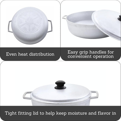 Aluminum Caldero - Classic Pot for Haitian Rice and Stews - Dinner Ideas Collective
