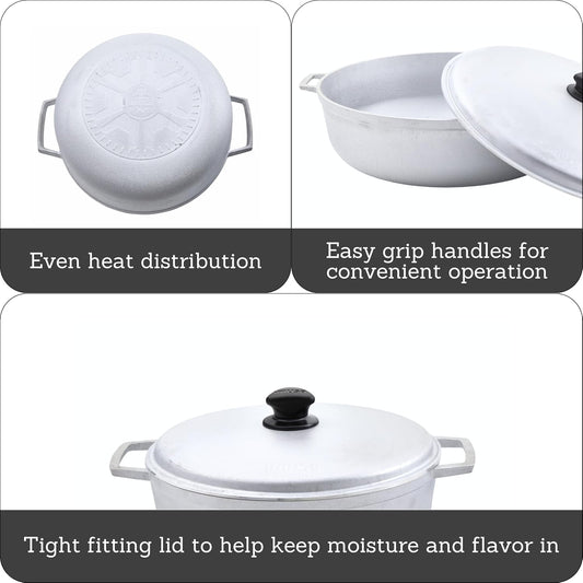 Aluminum Caldero - Classic Pot for Haitian Rice and Stews - Dinner Ideas Collective