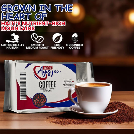 Authentic Haitian Ground Coffee – Medium Roast, 100% Ayisyen - Dinner Ideas Collective