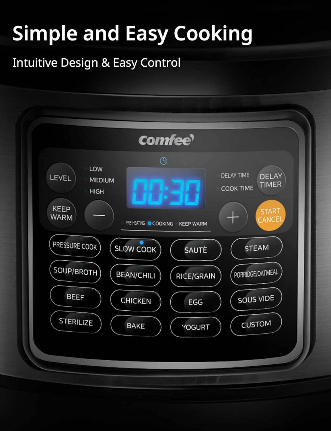 COMFEE’ 16 in 1 Electric Pressure Cooker Instant Multi Cooker - Dinner Ideas Collective