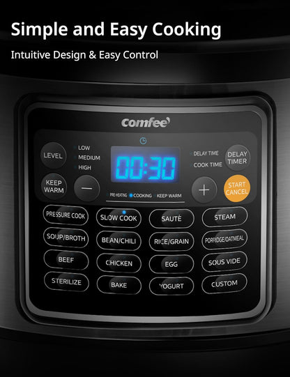 COMFEE’ 16 in 1 Electric Pressure Cooker Instant Multi Cooker - Dinner Ideas Collective