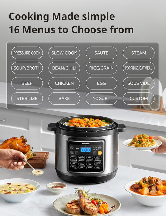 COMFEE’ 16 in 1 Electric Pressure Cooker Instant Multi Cooker - Dinner Ideas Collective