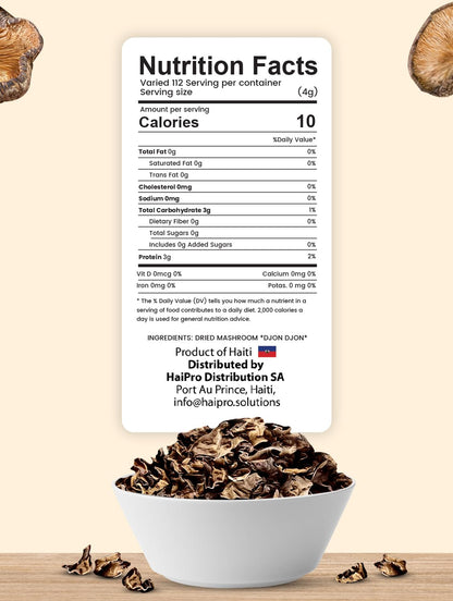 Djon Djon - Haitian Black Mushrooms for Rice (Grown in Haiti - 100% Ayisyen) - Dinner Ideas Collective