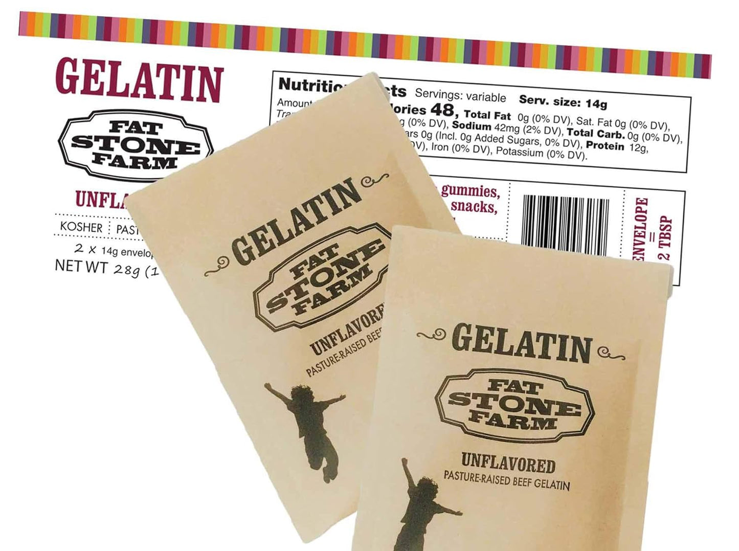 Fat Stone Farm Kosher Beef Gelatin - For Haitian Desserts & Baking - Dinner Ideas Collective