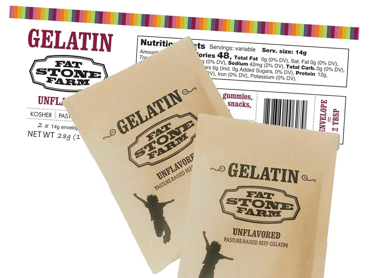 Fat Stone Farm Kosher Beef Gelatin - For Haitian Desserts & Baking - Dinner Ideas Collective