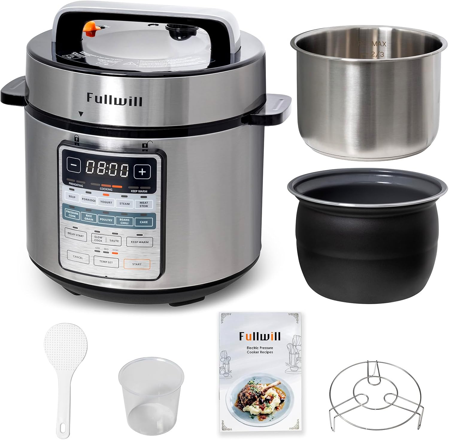Fullwill Electric Pressure Cooker 6QT Dual Pots, 12 in 1 MultiFunction Cooker - Dinner Ideas Collective