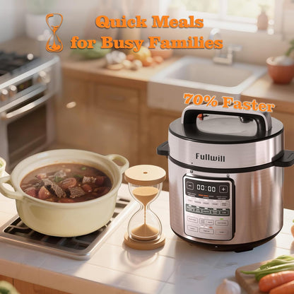 Fullwill Electric Pressure Cooker 6QT Dual Pots, 12 in 1 MultiFunction Cooker - Dinner Ideas Collective