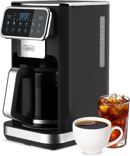 Gevi 12 Cup Programmable Drip Coffee Maker with Touch Screen - Dinner Ideas Collective