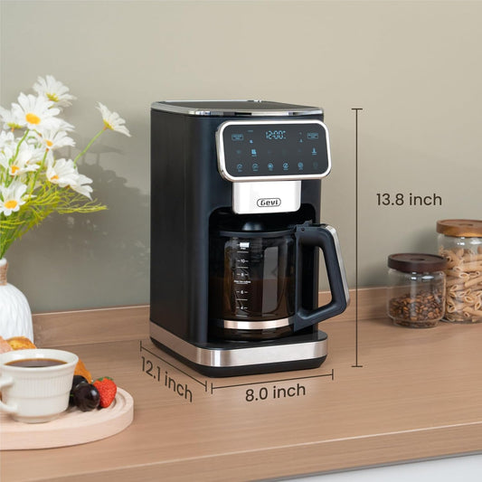 Gevi 12 Cup Programmable Drip Coffee Maker with Touch Screen - Dinner Ideas Collective