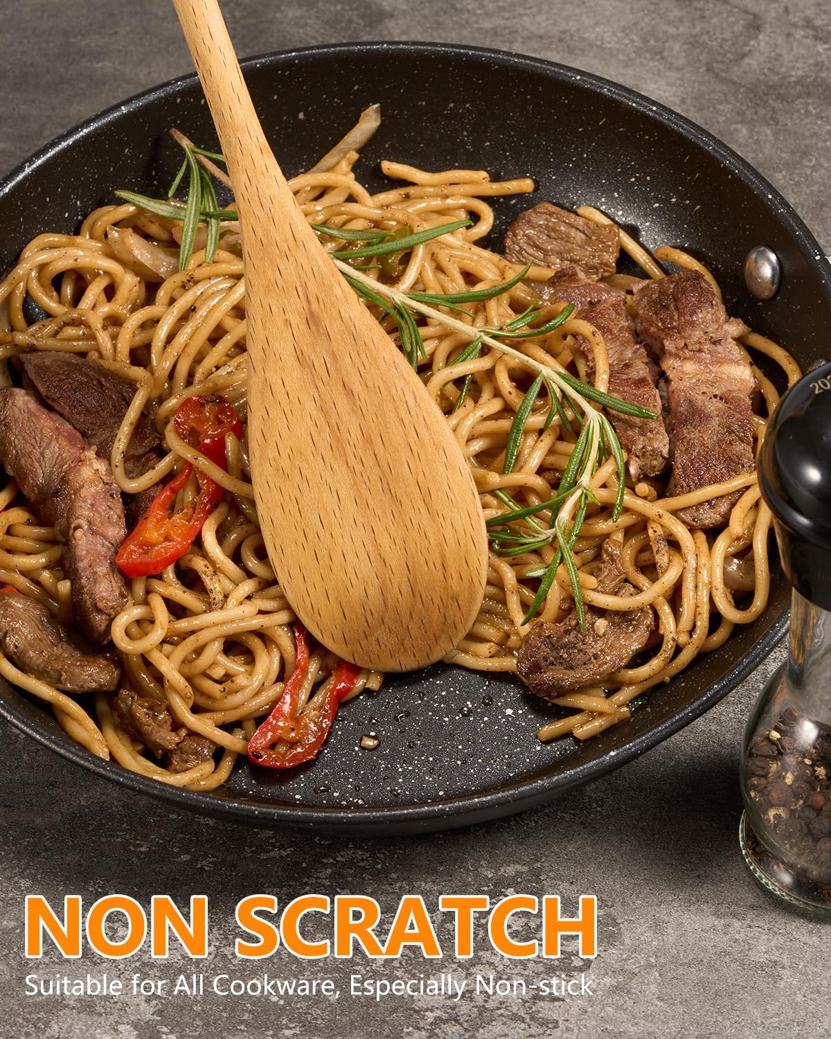 Haitian 5 Pcs Wooden Cooking Spoon for Cooking - Dinner Ideas Collective