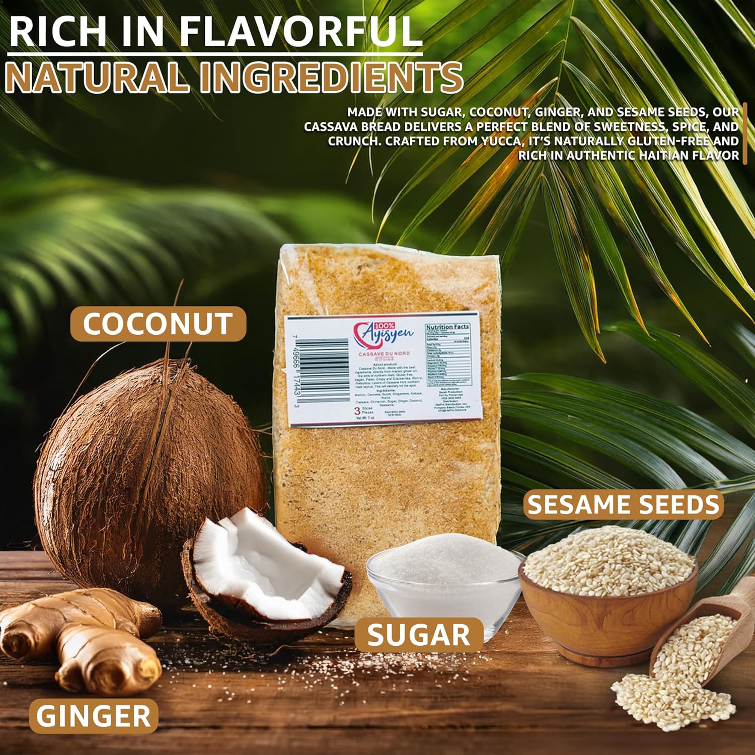 Haitian Cassava from Cap Haitian - Sugar/Sucre - 100% Ayisyen - Dinner Ideas Collective