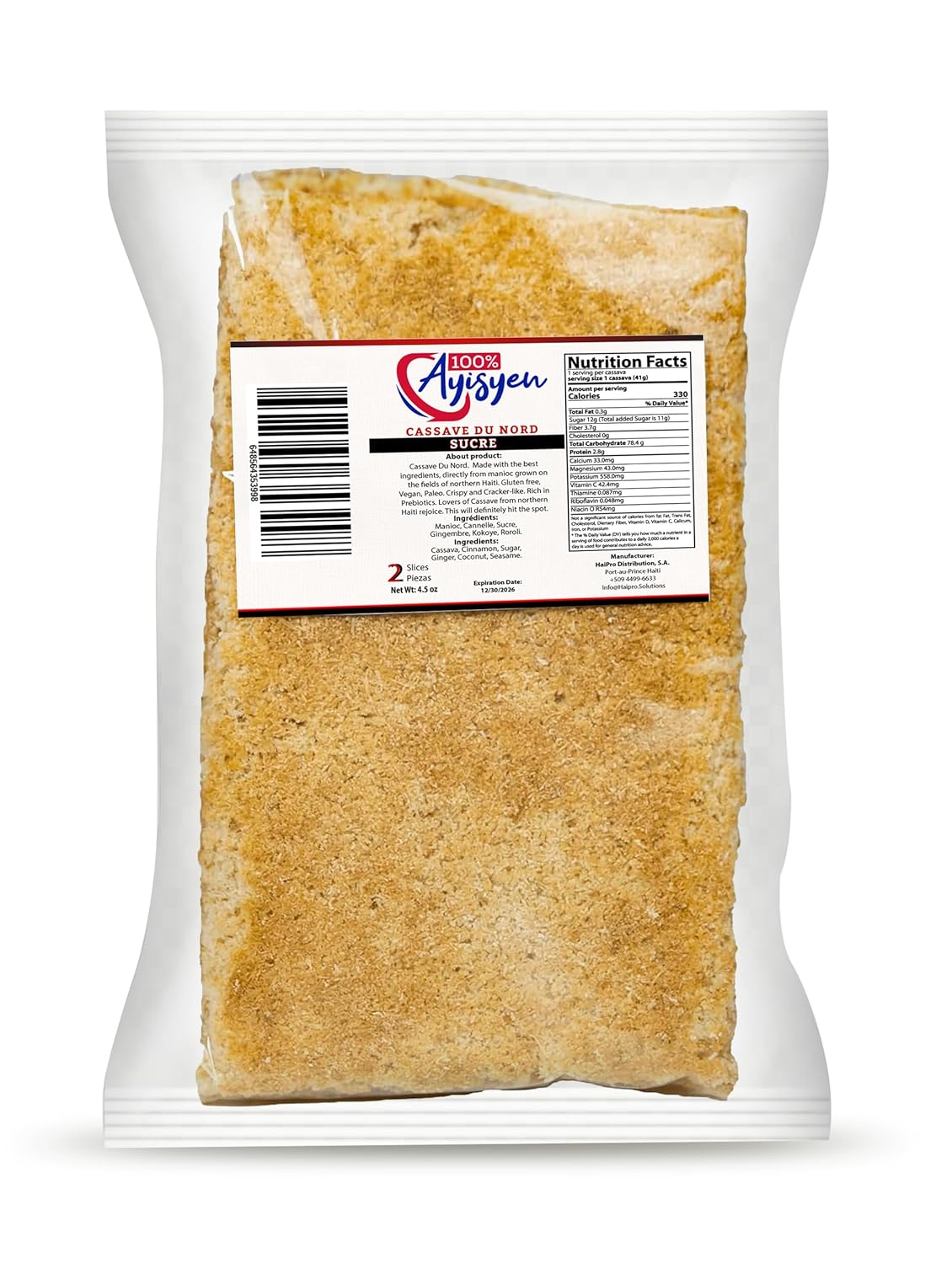 Haitian Cassava from Cap Haitian - Sugar/Sucre - 100% Ayisyen - Dinner Ideas Collective