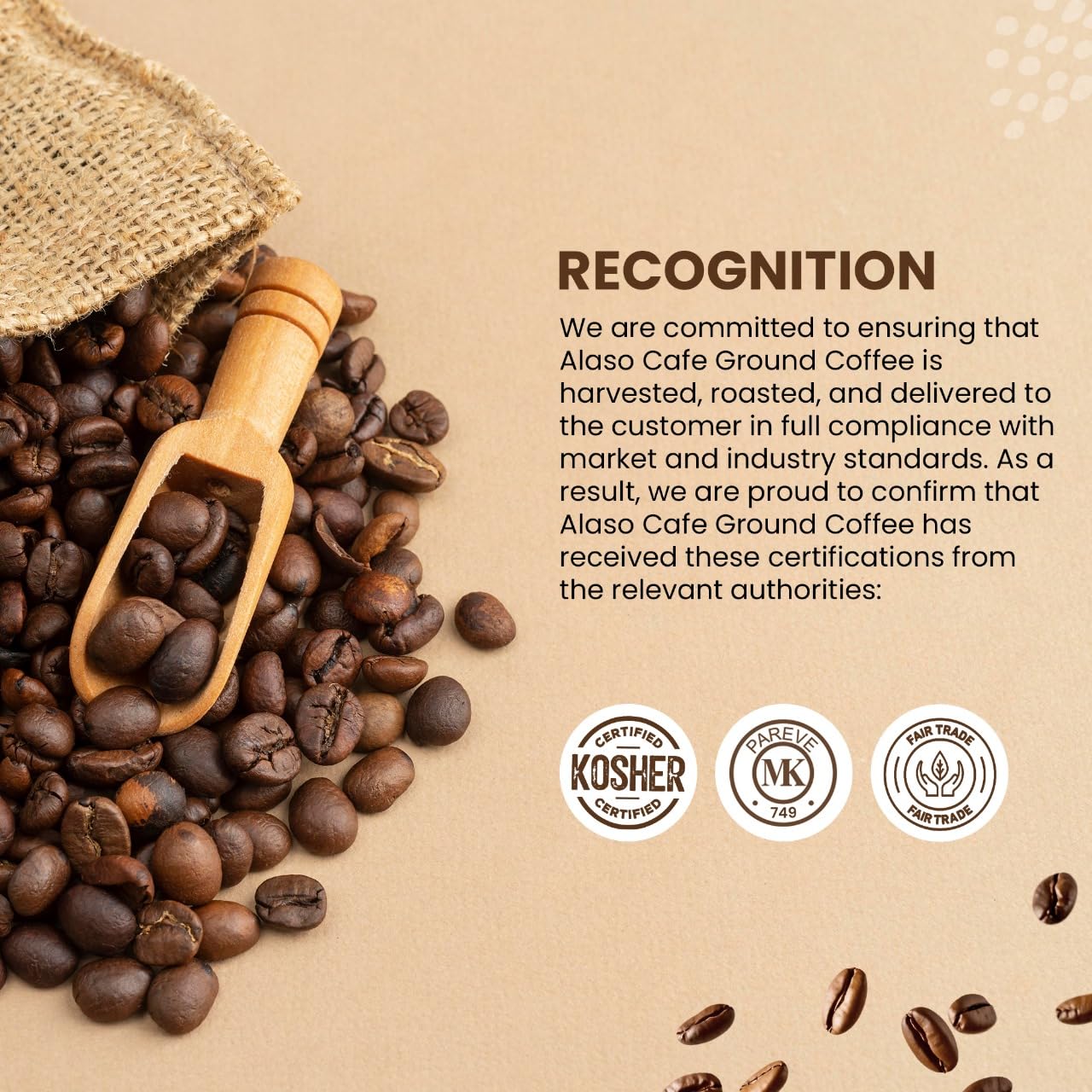 Haitian Coffee – Medium Roast Haitian Blue Mountain Ground Coffee, 100% Arabica and Kosher Certified Organic coffee (6 Pack) - Dinner Ideas Collective