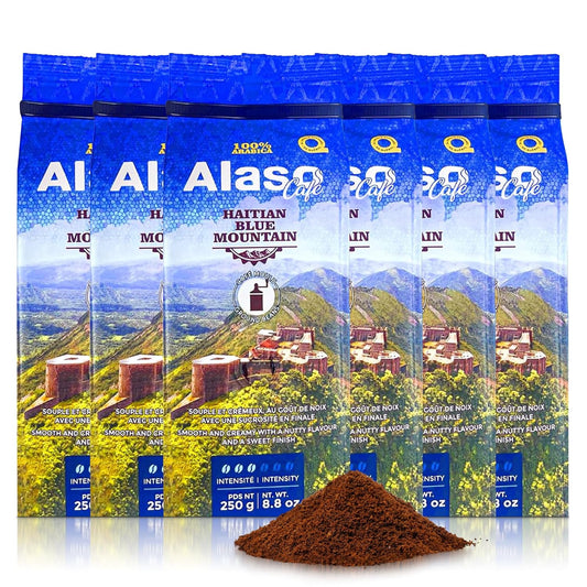Haitian Coffee – Medium Roast Haitian Blue Mountain Ground Coffee, 100% Arabica and Kosher Certified Organic coffee (6 Pack) - Dinner Ideas Collective