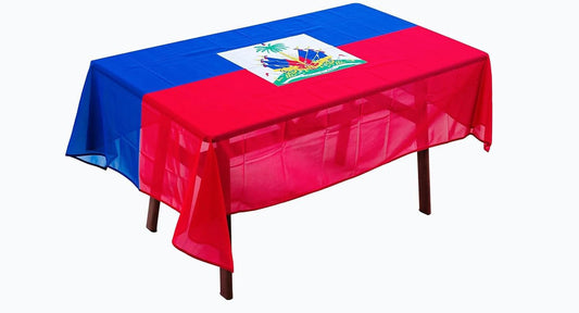Haitian Flag Tablecloth – Cultural Party Decor & Celebration - Dinner Ideas Collective