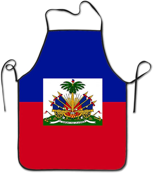 Haitian Flag Women Men Professional Chef Aprons With Extra Long Ties – Culture Meets Function - Dinner Ideas Collective