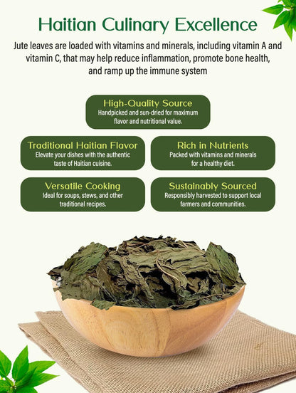 Haitian Lalo - Jute Leaves - Grown in Haiti - 100% Ayisyen - Dinner Ideas Collective