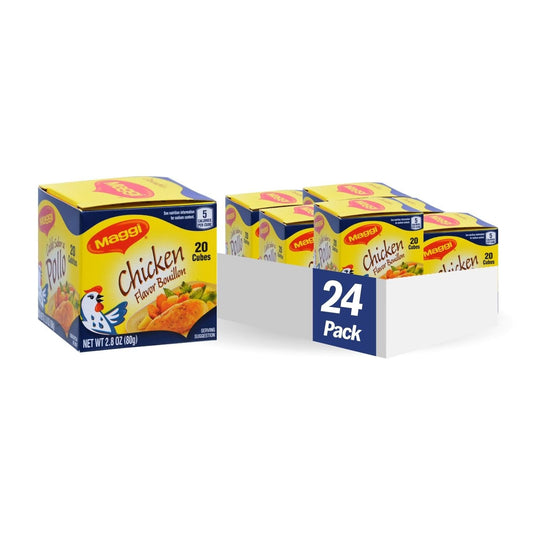 Haitian Maggi Chicken Flavor Bouillon 20 Cubes, 2.80 Ounce (Pack of 24) - Dinner Ideas Collective