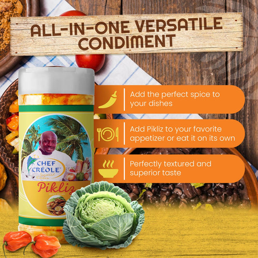 Haitian Pikliz Jar (3 pack, 16oz each) - Dinner Ideas Collective