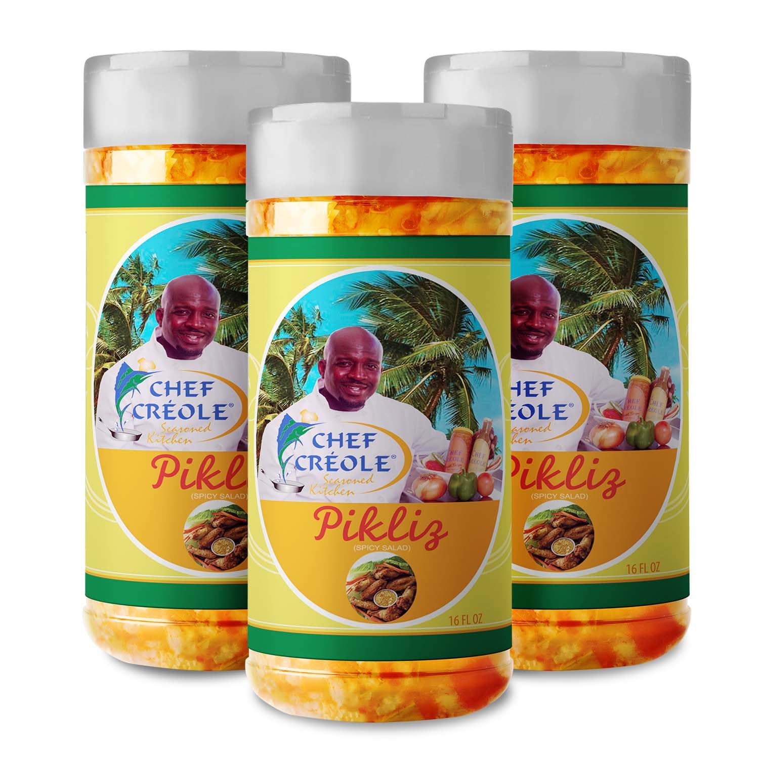Haitian Pikliz Jar (3 pack, 16oz each) - Dinner Ideas Collective