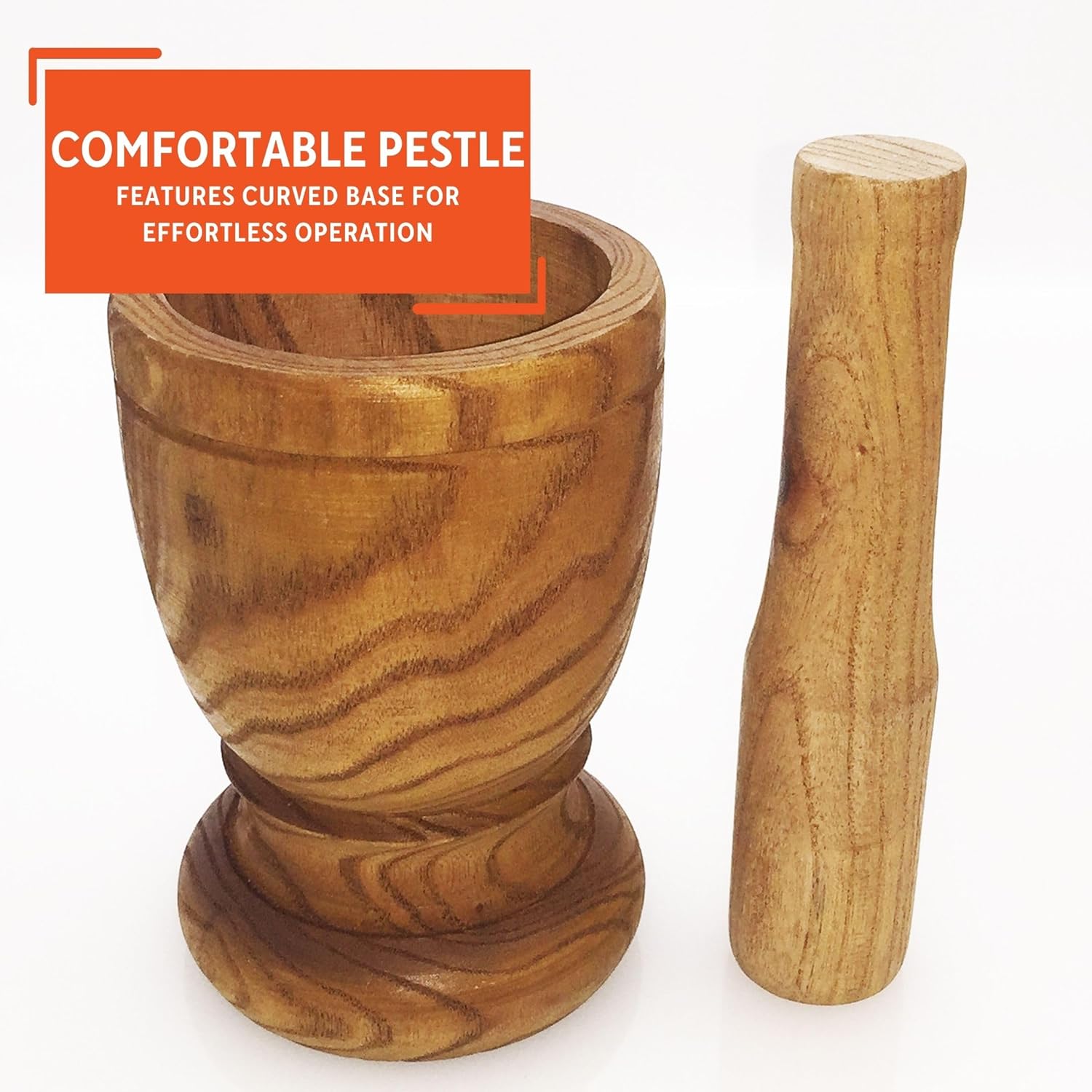 Haitian Wooden Pilon - Mortar & Pestle for Grinding Spices & Garlic - Dinner Ideas Collective