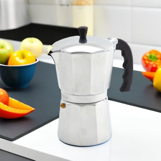 IMUSA USA B120 - 42V Aluminum Espresso Stovetop Coffeemaker 3 - Cup, Silver - Dinner Ideas Collective