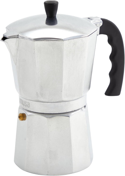 IMUSA USA B120 - 42V Aluminum Espresso Stovetop Coffeemaker 3 - Cup, Silver - Dinner Ideas Collective