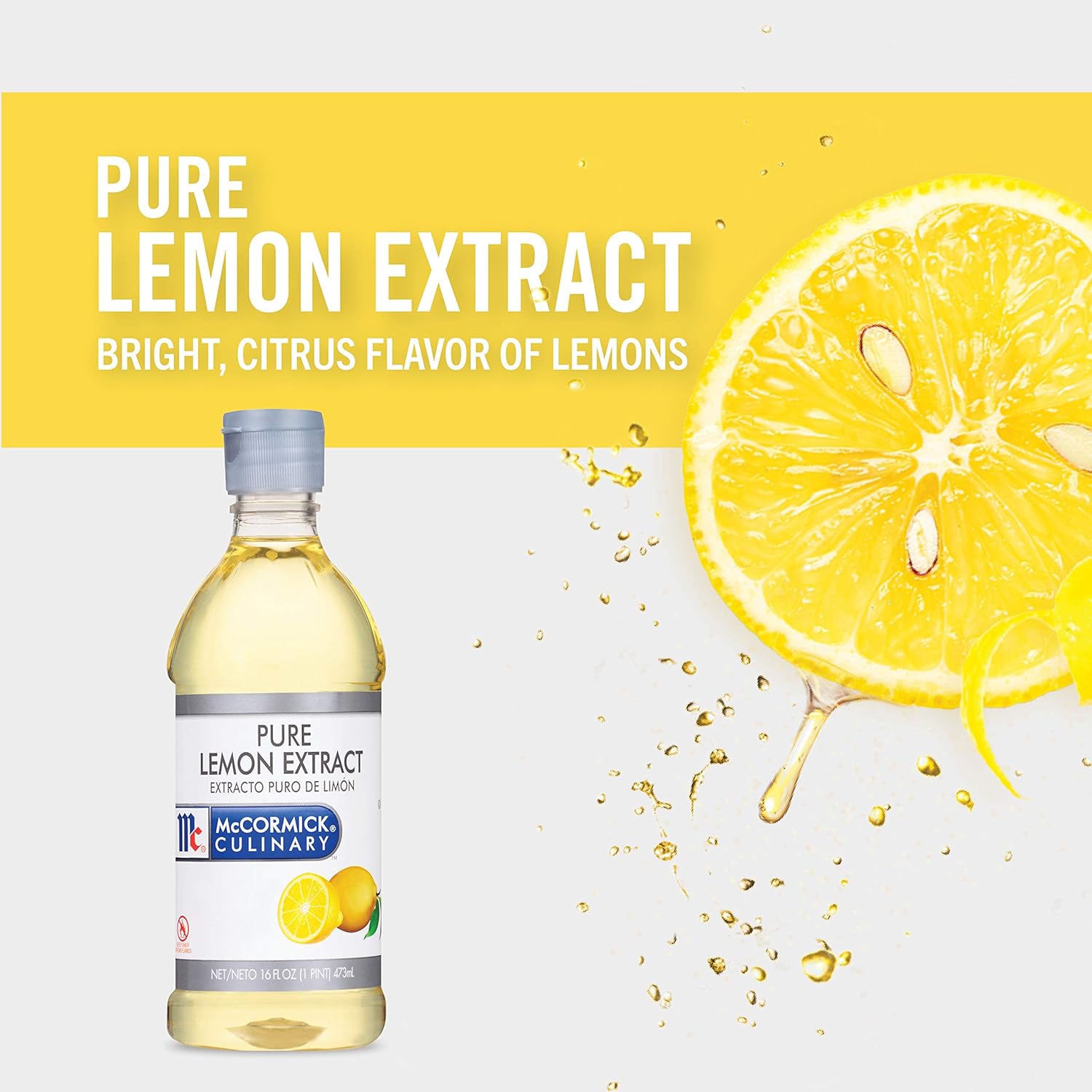 McCormick Culinary Pure Lemon Extract, 16 fl oz - Dinner Ideas Collective