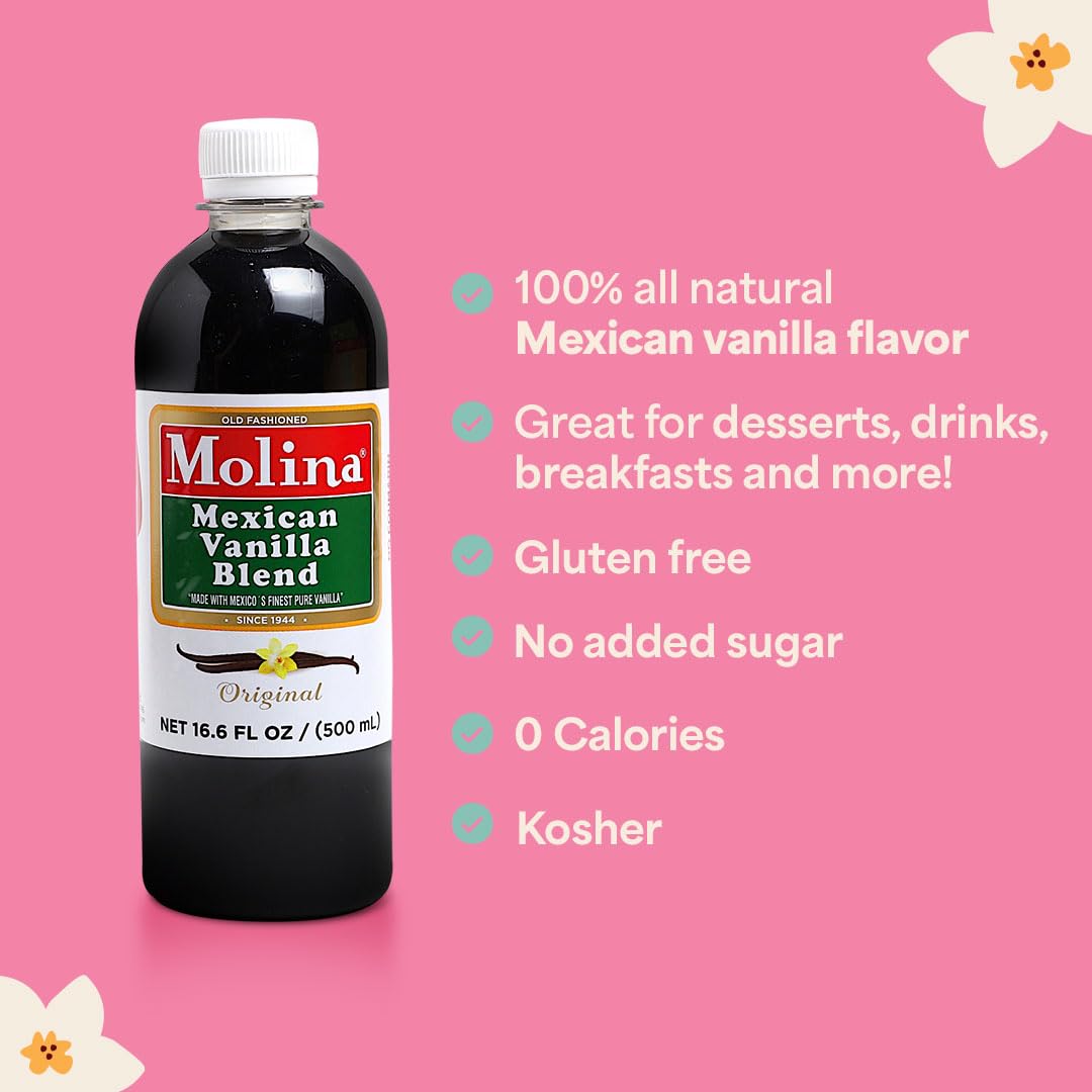 Molina Mexican Vanilla Blend - 2 Pack (16.6 Fl Oz Bottles) - Dinner Ideas Collective