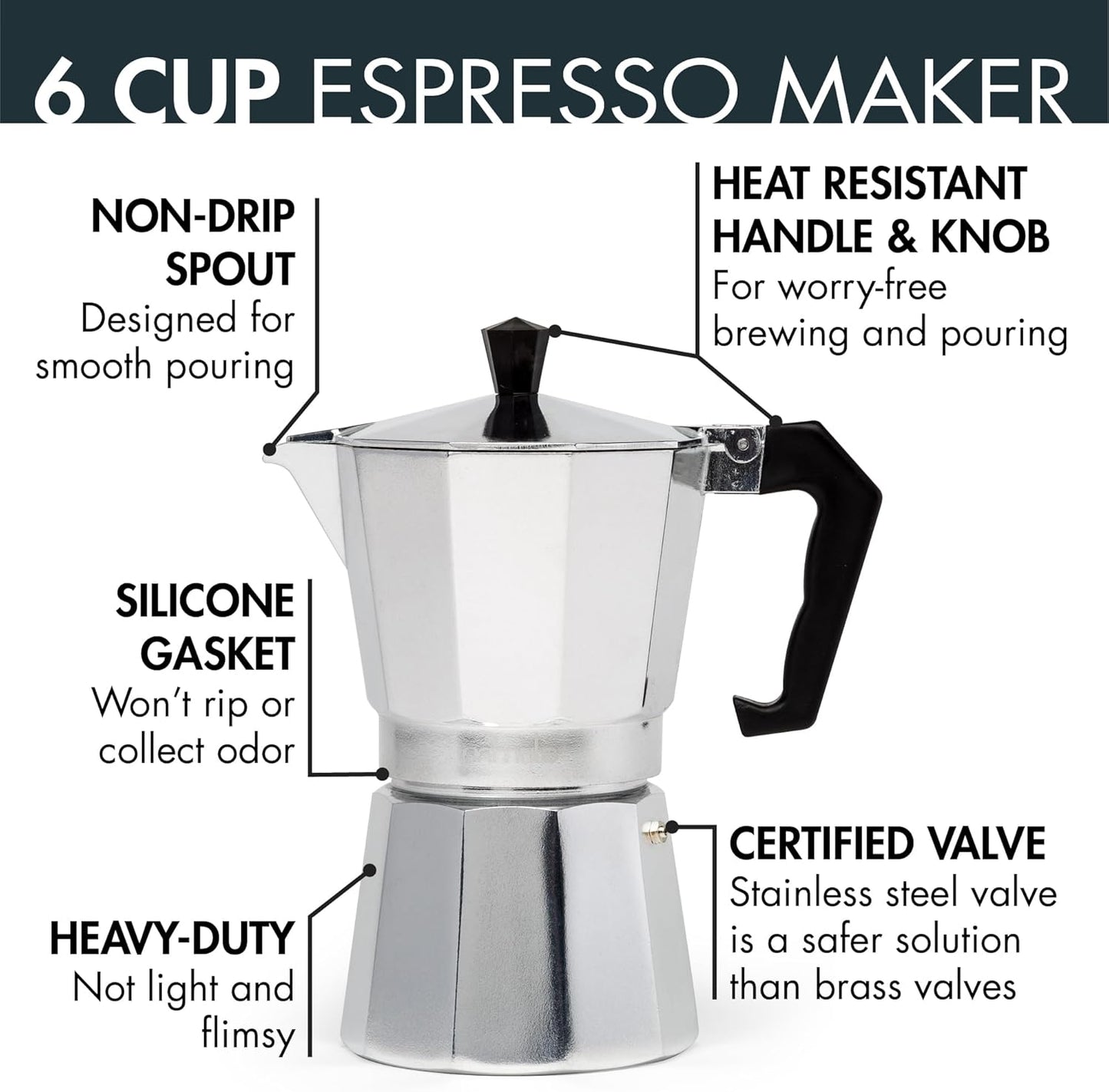 Primula Classic Stovetop Espresso and Coffee Maker, Moka Pot - Dinner Ideas Collective