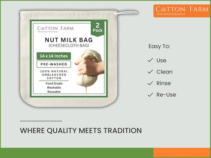 Reusable Nut Milk Bag - Strain Haitian Juices & Milks Easily - Dinner Ideas Collective
