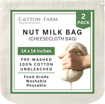 Reusable Nut Milk Bag - Strain Haitian Juices & Milks Easily - Dinner Ideas Collective